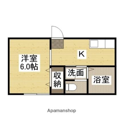 コーポクレアＢ B101｜岡山県倉敷市西阿知町西原(賃貸アパート1R・1階・23.77㎡)の写真 その2