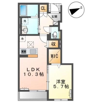 仮）シェルル・ロココモダン高松 105｜岡山県岡山市北区高松(賃貸アパート1LDK・1階・43.20㎡)の写真 その2