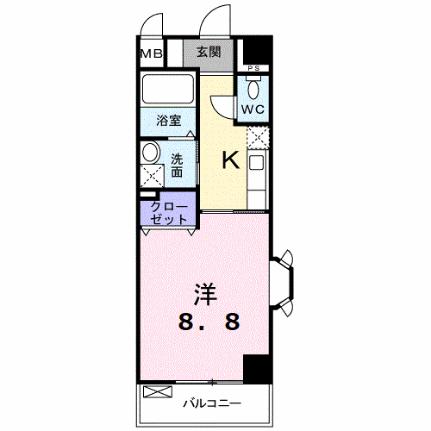 ネオ・ブリーズ 301 ｜ 岡山県岡山市北区中山下１丁目（賃貸マンション1K・3階・30.05㎡） その2