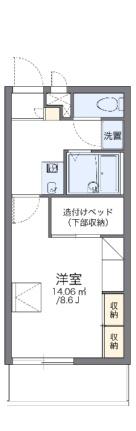 レオパレスアゼリア 303｜岡山県岡山市北区奥田西町(賃貸マンション1K・3階・23.18㎡)の写真 その2