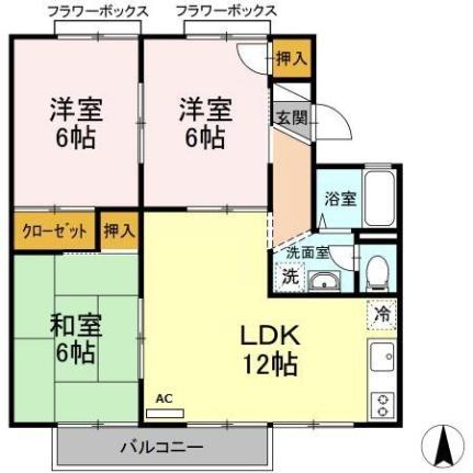 岡山県岡山市南区新保(賃貸アパート3LDK・2階・62.81㎡)の写真 その2