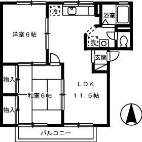 岡山県岡山市北区白石(賃貸アパート2LDK・2階・50.41㎡)の写真 その2