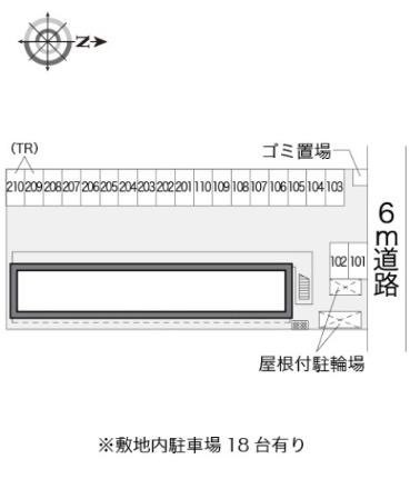 レオパレスブルースカイI 204｜岡山県岡山市北区平田(賃貸アパート1K・2階・23.18㎡)の写真 その14