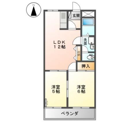 リブ・コンフォース 202｜岡山県倉敷市西阿知町西原(賃貸アパート2LDK・2階・46.00㎡)の写真 その2