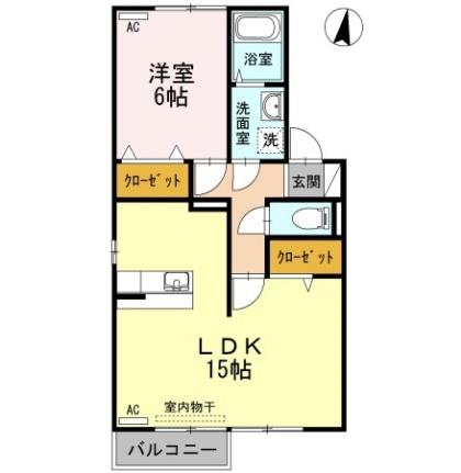 岡山県倉敷市中畝５丁目（賃貸アパート1LDK・2階・50.39㎡） その2