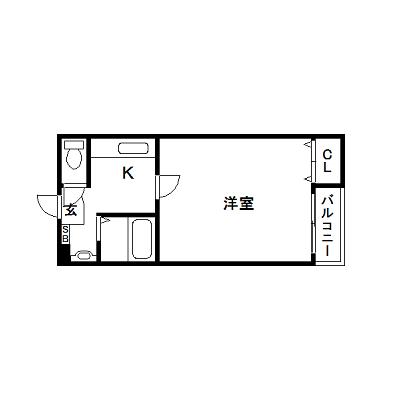 岡山県岡山市北区田町１丁目(賃貸マンション1K・4階・23.71㎡)の写真 その2