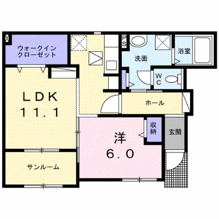 ル・ソレイユ 103 ｜ 岡山県倉敷市玉島上成（賃貸アパート1LDK・1階・50.53㎡） その2