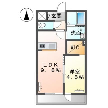 ウィステール 205 ｜ 岡山県井原市西江原町（賃貸アパート1LDK・2階・36.00㎡） その2