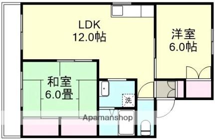 セジュール宮原Ｂ ｜岡山県倉敷市沖新町(賃貸アパート2LDK・2階・55.44㎡)の写真 その2