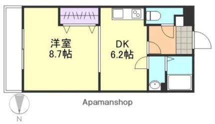 岡山県倉敷市宮前（賃貸アパート1DK・2階・33.46㎡） その2