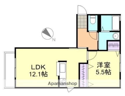 プリモ・アモーレＡ棟 ｜岡山県倉敷市水江(賃貸アパート1LDK・2階・42.17㎡)の写真 その2