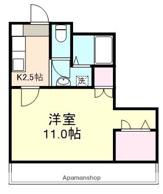 ブールブランシュ　Ｃ ｜岡山県倉敷市中庄(賃貸マンション1K・2階・28.86㎡)の写真 その2