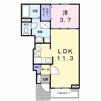 ベル・アンジュ　Ｉ 103｜岡山県総社市総社３丁目(賃貸アパート1LDK・1階・37.13㎡)の写真 その2