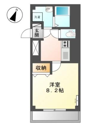 パルティール 201｜岡山県岡山市北区柳町１丁目(賃貸マンション1K・2階・31.08㎡)の写真 その2