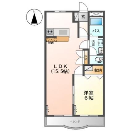 プリベール 103｜岡山県倉敷市白楽町(賃貸アパート1LDK・1階・46.00㎡)の写真 その2