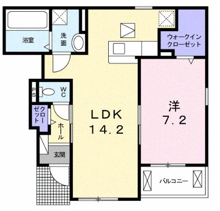 クレインズ 105｜岡山県倉敷市連島町鶴新田(賃貸アパート1LDK・1階・50.27㎡)の写真 その2