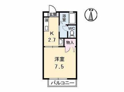 ディア　エスタ　Ａ棟 ｜岡山県倉敷市連島町西之浦(賃貸アパート1K・1階・24.81㎡)の写真 その2