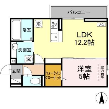 （仮）西長瀬ＰＪ ｜岡山県岡山市北区西長瀬(賃貸アパート1LDK・3階・42.79㎡)の写真 その2