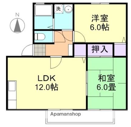 プレジャーライフ ｜岡山県倉敷市玉島(賃貸アパート2LDK・2階・52.66㎡)の写真 その2