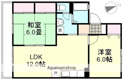 コンチェルト中央　Ａ棟 ｜岡山県倉敷市連島中央４丁目(賃貸アパート2LDK・2階・53.73㎡)の写真 その2