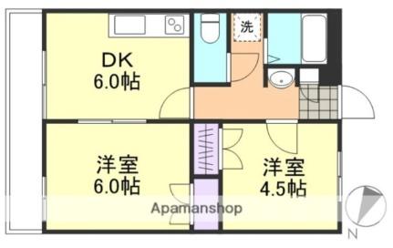 ＡＰレジデンス阿賀崎 ｜岡山県倉敷市玉島阿賀崎５丁目(賃貸マンション2DK・2階・39.74㎡)の写真 その2