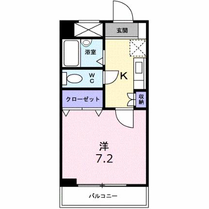 湯浅ビル 402｜岡山県岡山市北区磨屋町(賃貸マンション1K・4階・25.20㎡)の写真 その2