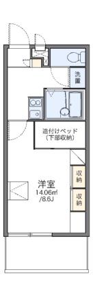 レオパレスコンフォール石橋Ｂ 103｜岡山県倉敷市笹沖(賃貸マンション1K・1階・23.18㎡)の写真 その2