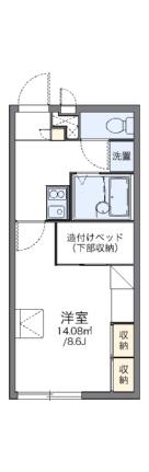 レオパレスウイング 210｜岡山県総社市溝口(賃貸アパート1K・2階・23.18㎡)の写真 その2