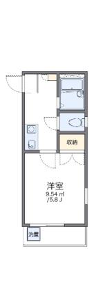 レオパレス中野第6 207｜岡山県岡山市北区十日市東町(賃貸アパート1K・2階・19.80㎡)の写真 その2