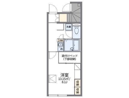 レオパレスアステカ 103 ｜ 岡山県岡山市北区高松（賃貸アパート1K・1階・23.61㎡） その2