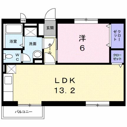 ニューエルディム大橋 101｜岡山県倉敷市中島(賃貸アパート1LDK・1階・47.59㎡)の写真 その2