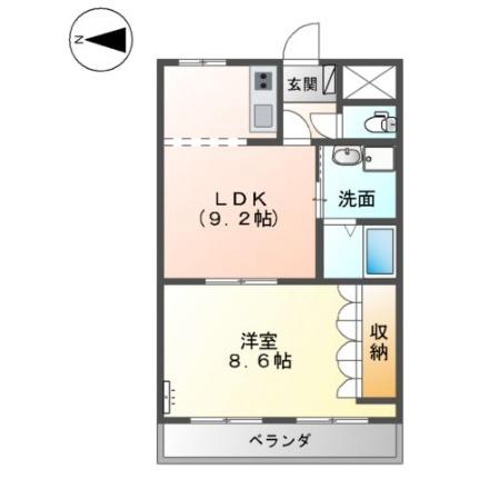 エクレセンス 108｜岡山県倉敷市玉島阿賀崎４丁目(賃貸アパート1LDK・1階・41.04㎡)の写真 その2