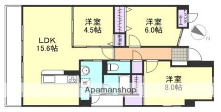 Ａｒｃ－ｅｎ－ｃｉｅｌ  ｜ 岡山県倉敷市新倉敷駅前５丁目（賃貸マンション3LDK・3階・73.13㎡） その2