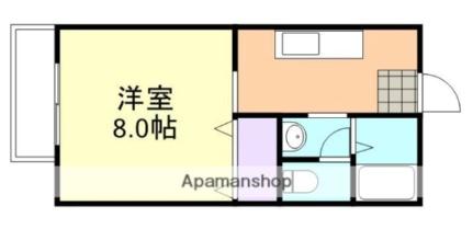 パレロッサ陣之内Ｂ棟 ｜岡山県倉敷市中島(賃貸アパート1K・2階・27.10㎡)の写真 その2