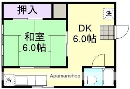 岡山県倉敷市西阿知町(賃貸アパート1DK・3階・26.28㎡)の写真 その2