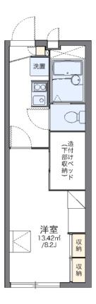 レオパレス光ヒルズ 101｜岡山県岡山市北区北方２丁目(賃貸アパート1K・1階・22.35㎡)の写真 その2