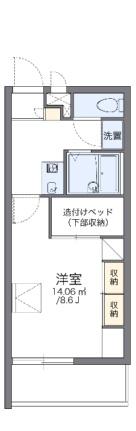 レオパレスマユリカII 108｜岡山県岡山市北区下中野(賃貸アパート1K・1階・23.18㎡)の写真 その2