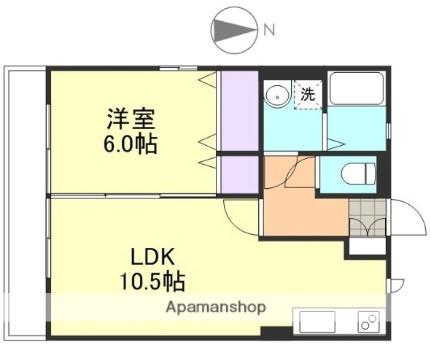 オランジュＣ ｜岡山県倉敷市西中新田(賃貸アパート1LDK・2階・40.73㎡)の写真 その2