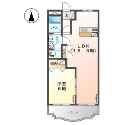 プリベール 102｜岡山県倉敷市白楽町(賃貸アパート2LDK・1階・45.27㎡)の写真 その2