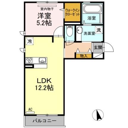 ベイ　ブランシェ　Ｃ棟 ｜岡山県倉敷市上富井(賃貸アパート1LDK・3階・44.17㎡)の写真 その2