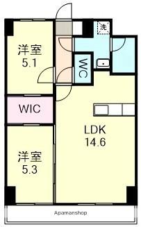 Ｂｅｌｌａ　ｃａｓａ　Ｎｏｒｔｈ ｜岡山県倉敷市老松町３丁目(賃貸マンション2LDK・3階・56.32㎡)の写真 その2