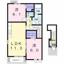 コルソ　ＹＫ 201 ｜ 広島県福山市神辺町大字新湯野（賃貸アパート2LDK・2階・57.63㎡） その2