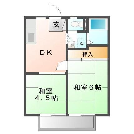 コーポラスサニー A203｜広島県福山市新涯町２丁目(賃貸アパート2DK・2階・35.91㎡)の写真 その2