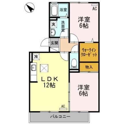 セジュール新涯 101｜広島県福山市新涯町３丁目(賃貸アパート2LDK・1階・56.30㎡)の写真 その2