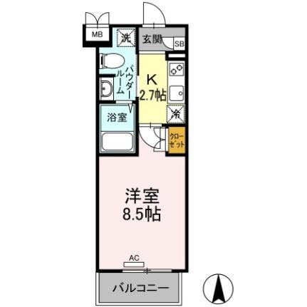 ラ・ヴィ・アン・ローズ南本庄 501｜広島県福山市南本庄３丁目(賃貸マンション1K・5階・26.87㎡)の写真 その2