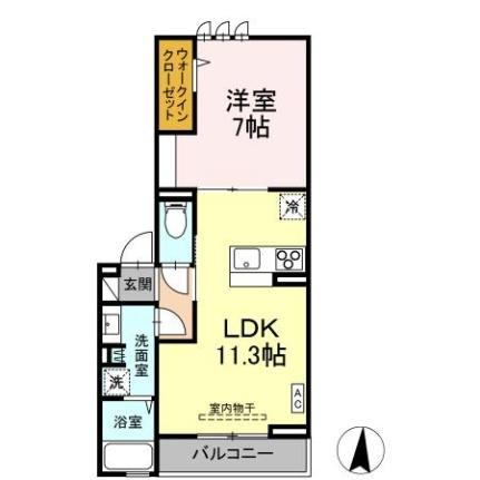 モンペリエ 201｜広島県福山市南蔵王町４丁目(賃貸アパート1LDK・2階・42.39㎡)の写真 その2