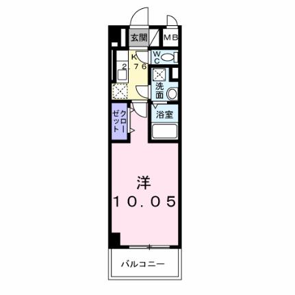 クロシェットＩＭＫ 206｜広島県福山市多治米町４丁目(賃貸マンション1K・2階・30.33㎡)の写真 その2