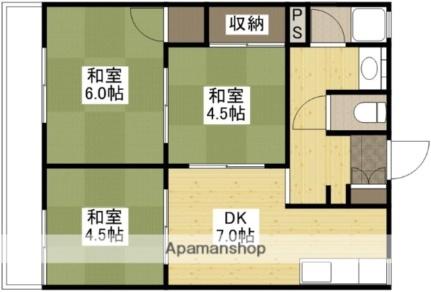 大上ハイツＢ 202｜広島県広島市東区戸坂大上４丁目(賃貸アパート3DK・2階・45.00㎡)の写真 その2