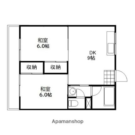 石光ビル 202｜広島県広島市東区牛田東２丁目(賃貸マンション2DK・2階・45.36㎡)の写真 その2