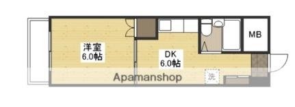 第1原本ビル 805｜広島県広島市西区楠木町１丁目(賃貸マンション1DK・8階・22.61㎡)の写真 その2